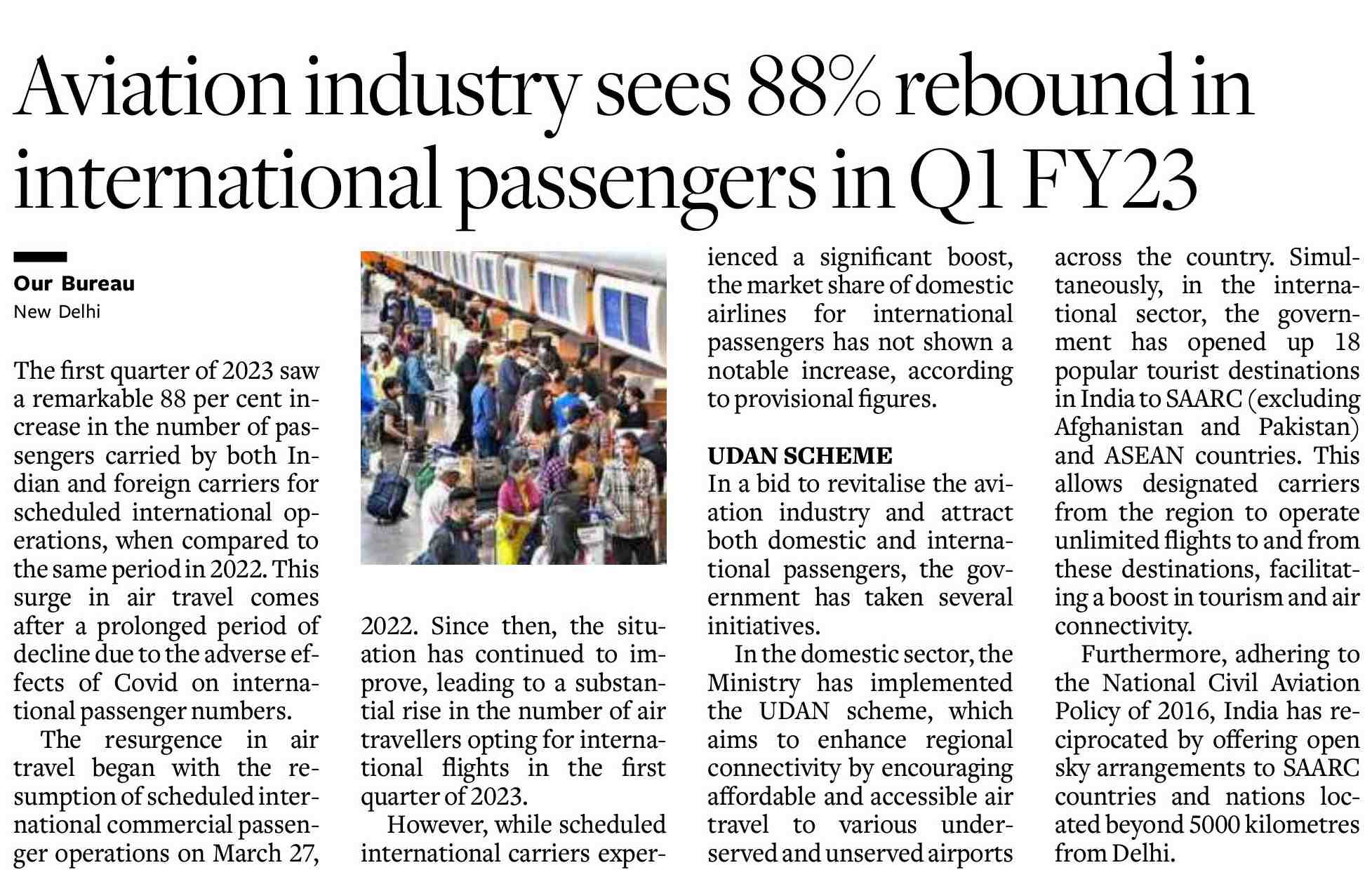 Aviation Industry sees 88% rebound in