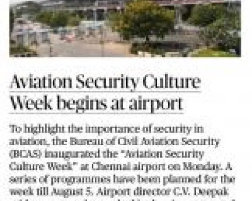 हवाईअड्डे पर हवाईअड्डा सुरक्षा संस्कृति सप्ताह शुरू