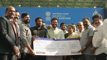 Hon’ble Civil Aviation Minister Shri Ram Mohan Naidu launched the direct flight connectivity between Rajahmundry to Delhi. Indigo Airlines' Airbus A-320 now bridges the National Capital with the Cultural Capital of Andhra Pradesh, enhancing connectivity and promising growth for the region. Hon’ble Civil Aviation Minister Shri Ram Mohan Naidu launched the direct flight connectivity between Rajahmundry to Delhi. Indigo Airlines' Airbus A-320 now bridges the National Capital with the Cultural Capital of Andhra Pradesh, enhancing connectivity and promising growth for the region.