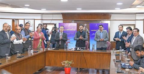 The Union Minister for Civil Aviation, Shri Kinjarapu Ram Mohan Naidu addressing at the launch of the 100 Years Logo of Netaji Subhas Chandra Bose International Airport - Kolkata, in New Delhi on December 13, 2024.