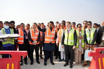 Hon'ble Civil Aviation Minister Shri Ram Mohan Naidu Ji witnessed the successful first test flight landing at Noida International Airport, Hon'ble Civil Aviation Minister Shri Ram Mohan Naidu Ji witnessed the successful first test flight landing at Noida International Airport,