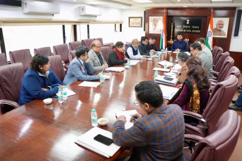 Hon'ble Minister for Civil Aviation Shri Ram Mohan Naidu Ji today chaired a review meeting to finalize preparations for India’s participation in the upcoming World Economic Forum Summit in Davos