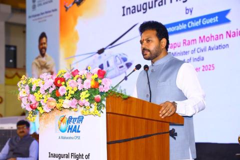 Hon’ble Civil Aviation Minister Sh. Ram Mohan Naidu, today, flagged off a defining lift-off for India’s civil aviation ecosystem with the inaugural test flight of HAL’s Advanced Light Civil Helicopter ‘Dhruv NG’. 