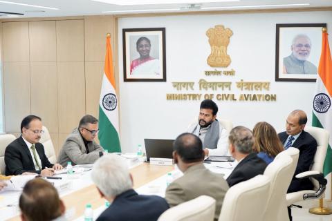 Hon'ble Minister of Civil Aviation Sh. Ram Mohan Naidu undertook a detailed review of India’s support to ICAO’s ‘No Country Left Behind initiative’ and enhancing India’s engagement in global aviation forums and wider aviation ecosystem.