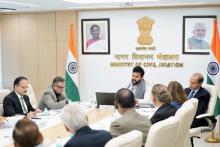 Hon'ble Minister of Civil Aviation Sh. Ram Mohan Naidu undertook a detailed review of India’s support to ICAO’s ‘No Country Left Behind initiative’ and enhancing India’s engagement in global aviation forums and wider aviation ecosystem.